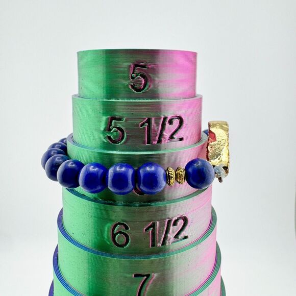 Vintage Lapis Lazuli Bead Arrowhead Clear Quartz Bracelet Stretch Retro - Picture 6 of 6